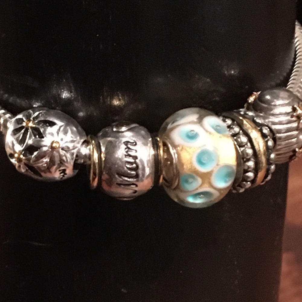 Sterling silver collection of 5 charms, unique set